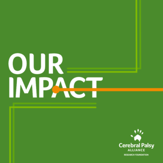 green background with "our impact"