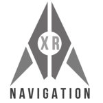 A logo for XR Navigation