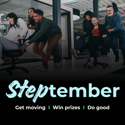 STEPtember STEPtember: Get moving. Win prizes. Do good.